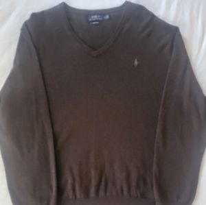 XXL Brown Polo V-neck sweater
